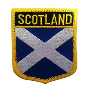 Backwoods Barnaby Airsoft Morale Patch 1 Scotland Flag Emblem Patch/UK British Sew-On or Iron-On Tactical Morale Patch (Scottish Crest, 2.75" x 2.35")