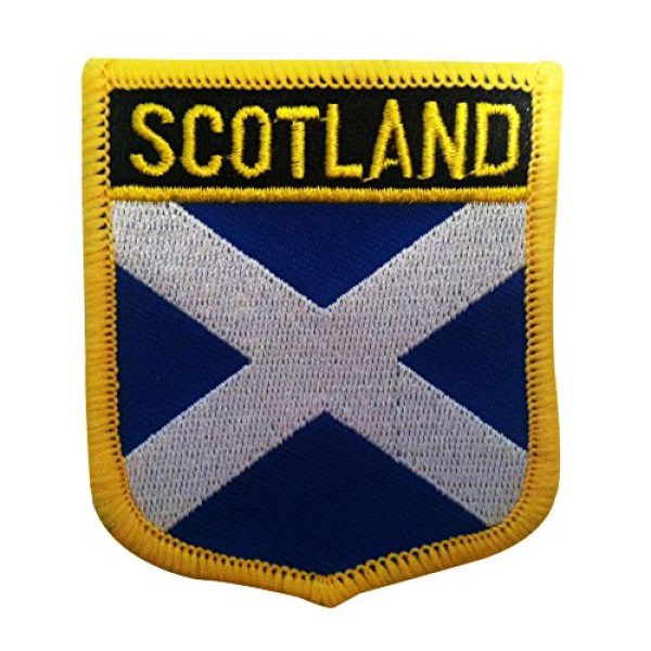Backwoods Barnaby Airsoft Morale Patch 1 Scotland Flag Emblem Patch/UK British Sew-On or Iron-On Tactical Morale Patch (Scottish Crest, 2.75" x 2.35")