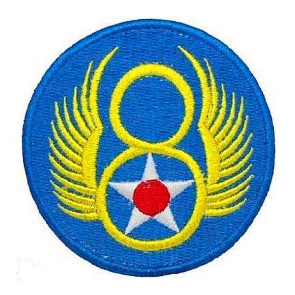 Embroidery Patch Airsoft Morale Patch 1 WW2 US Army 8th Air Force Military Hook Loop Tactics Morale Embroidered Patch