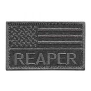 LEGEEON Airsoft Morale Patch 1 LEGEEON USA American Flag Reaper Subdued 2x3.25 Combat Morale Tactical Fastener Patch