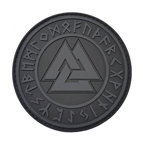 LEGEEON Airsoft Morale Patch 1 LEGEEON ACU Subdued Valknut Norse Heathen Rune Odin Viking Runic Pagan Morale PVC Rubber Fastener Patch