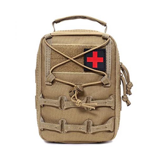 LIVANS Tactical Pouch 2 LIVANS Tactical Molle EMT Pouch, First Aid IFAK MOLLE Pouch Medical Utility Bag Medical Trauma Bag Emergency Pouches for Travel, Car, Camping Include Red-Cross Patch