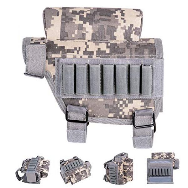 Lizipai Tactical Pouch 1 Lizipai Tactical Drop Leg Holster, Adjustable Leg Holster Bag; Tactical Buttstock Pouch, Butt Stock Holder Ammo Pouch