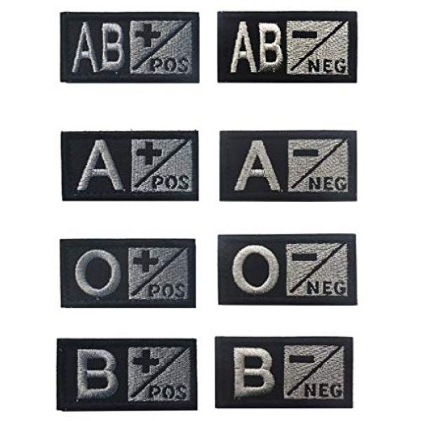 Tactical Embroidery Patch Airsoft Morale Patch 1 2pcs Positive/Negative Group Blood Type Tactical Embroidery Patch Hook & Loop Morale Patch Military Patch for Clothing Accessory Backpack Armband (O+)