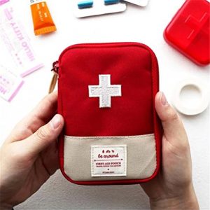 Saumota Tactical Pouch 1 Saumota Small Empty Emergency First Aid Kit Medical Pouch Survival Bag-Red