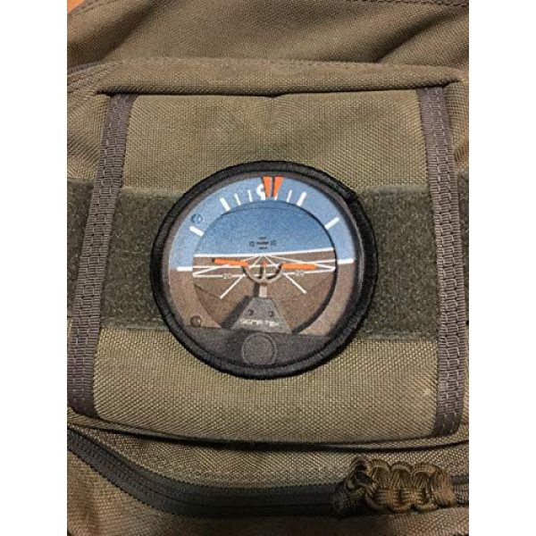 RedheadedTshirts Airsoft Morale Patch 2 Airplane Artificial Horizon 3" Circle Morale Patch Military Tactical Made in The USA