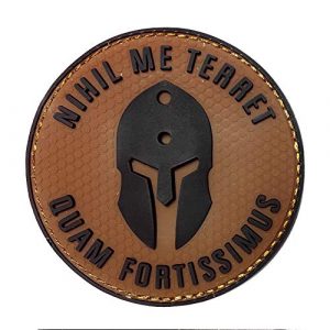 Morton Home Airsoft Morale Patch 1 Morton Home Nihil ME Terret PVC Patch 3D Rubber Patches Spartan Army Military Hook Back Morale Patches Tactical Emblem Applique Combat Badge (Yellow)