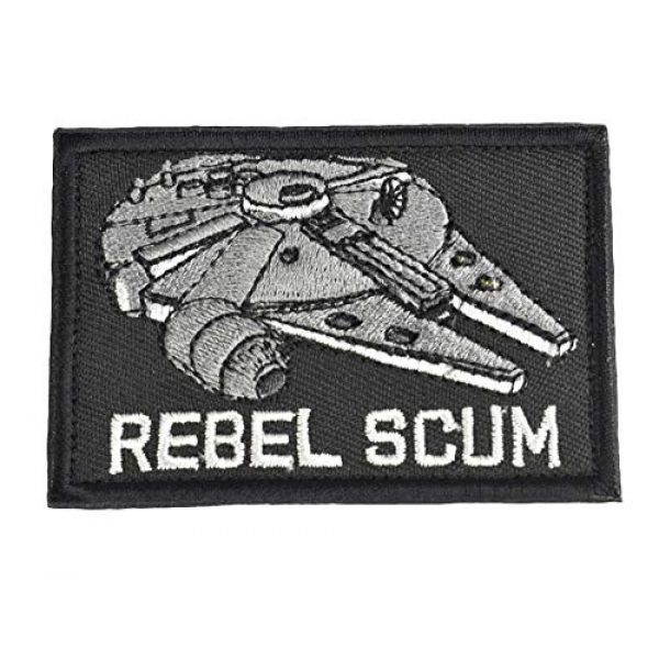 JADEDRAGON Airsoft Morale Patch 1 Jadedragon Star War Embroidered Morale Hook Fastener Tactical Patch (Black R)