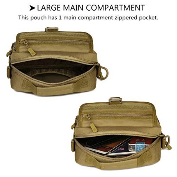 Protector Plus Tactical Pouch 6 Protector Plus Tactical Messenger Bag Men Small Military MOLLE Crossbody Pack Tool Briefcase Assault Gear Handbags Outdoor Utility Carry Satchel (Patch Included)