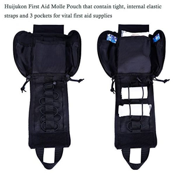 Huijukon Tactical Pouch 2 Huijukon Tactical MOLLE EMT Medical First Aid Utility Pouch Bag 1050D Nylon Molle Pouch