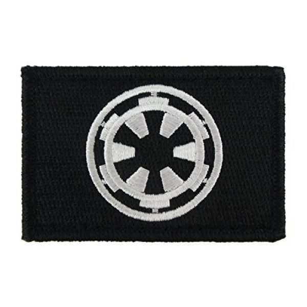 Morale Tags Airsoft Morale Patch 1 Galactic Empire Hook and Loop Fully Embroidered Morale Tags Patch (Black and White)