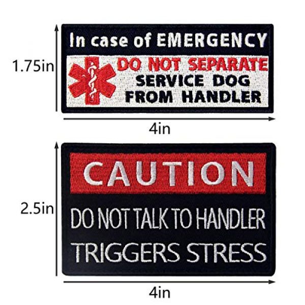 TailWag Planet Airsoft Morale Patch 3 Service Dog Do Not Pet Separate from Handler Triggers Stress Psychiatric Medic Paramedic Star of Life Vest/Harnesses Tactical Morale Patch Embroidered Badge Fastener Hook & Loop Emblem, 4 Pcs