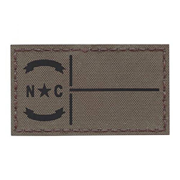 Tactical Freaky Airsoft Morale Patch 1 IR Ranger Green North Carolina State Flag 2x3.5 Infrared IFF Tactical Morale Hook&Loop Patch