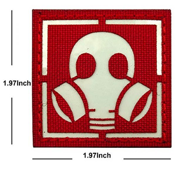 ODSP Airsoft Morale Patch 7 3 Pack Glow Dark Gas Mask Patches Stickers Chemicals Resident Evil Military Morale Tactical Badges Appliques with Hook and Loop Fastener Backing