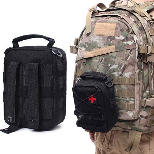 LIVANS Tactical Pouch 7 LIVANS Tactical Molle EMT Pouch, First Aid IFAK MOLLE Pouch Medical Utility Bag Medical Trauma Bag Emergency Pouches for Travel, Car, Camping Include Red-Cross Patch
