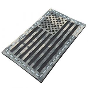 Tactical Freaky Airsoft Morale Patch 1 ACU Infrared IR USA American Reversed Flag 3.5x2 IFF Tactical Morale Fastener Patch