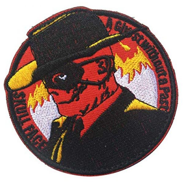 Tactical Embroidery Patch Airsoft Morale Patch 1 Metal Gear Solid Death Mask Tactical Embroidery Patch Hook & Loop Morale Patch Military Patch for Clothing Accessory Backpack Armband