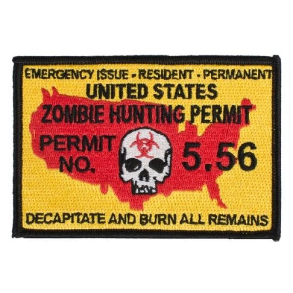 A-Plus Trading Airsoft Morale Patch 1 Pantel Tactical Zombie Hunting Permit IFF Morale Patch