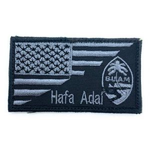 Almost SGT Airsoft Morale Patch 1 USA Guam Flag Hafa Adal - Funny Tactical Military Morale Embroidered Patch Hook Backing
