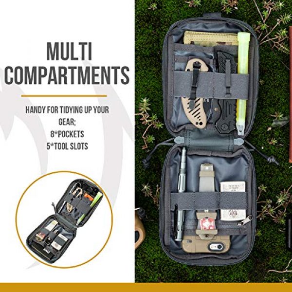 OneTigris Tactical Pouch 4 OneTigris BLADE Multiuse Tool Holder Pouch MOLLE Organizer with Pockets & Tool Slots