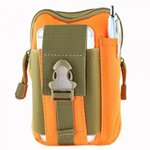 caxece Tactical Pouch 1 Multi-Purpose Nylon Tool Holder EDC Pouch Military Utility Tactical Waist Pack Belt Gadget Gear Bag Tool Organizer Outdoor with Cell Phone Holster Holder