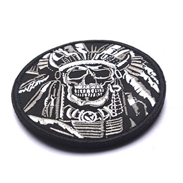 WZT Airsoft Morale Patch 3 WZT Death Skull War Chief Indian Usa Army Morale Military Tactical Swat Patch