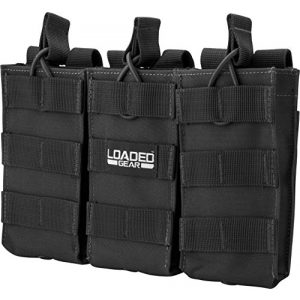 BARSKA Tactical Pouch 1 BARSKA Loaded Gear Tactical Triple Stacker Open Top Magazine M4 M16 AR15 Molle Mag Pouch