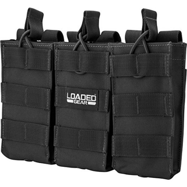 BARSKA Tactical Pouch 1 BARSKA Loaded Gear Tactical Triple Stacker Open Top Magazine M4 M16 AR15 Molle Mag Pouch