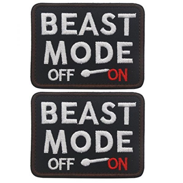 ODSP Airsoft Morale Patch 1 2PCS Beast Mode On Military Army Tactical Morale Badge Hook & Loop Decorative Decal Emblem Combat Patch 3.5" x 2.75"