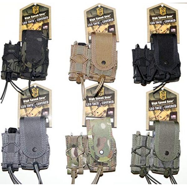 High Speed Gear Tactical Pouch 1 HSGI Leo Taco - Covered - MOLLE (Coyote Brown)
