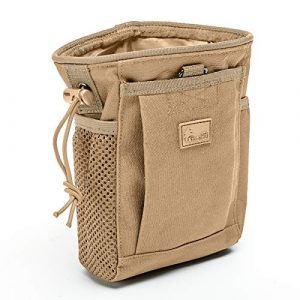 WOLF TACTICAL Tactical Pouch 1 WOLF TACTICAL Drawstring MOLLE Dump Pouch - EDC Drop Bag for Ammo, Magazines, Range Shooting, Hunting, Outdoor Sports