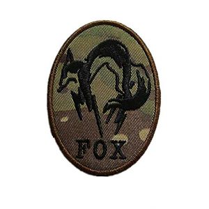 Embroidery Patch Airsoft Morale Patch 1 Fox Hound Metal Gear Solid Military Hook Loop Tactics Morale Embroidered Patch (color2)