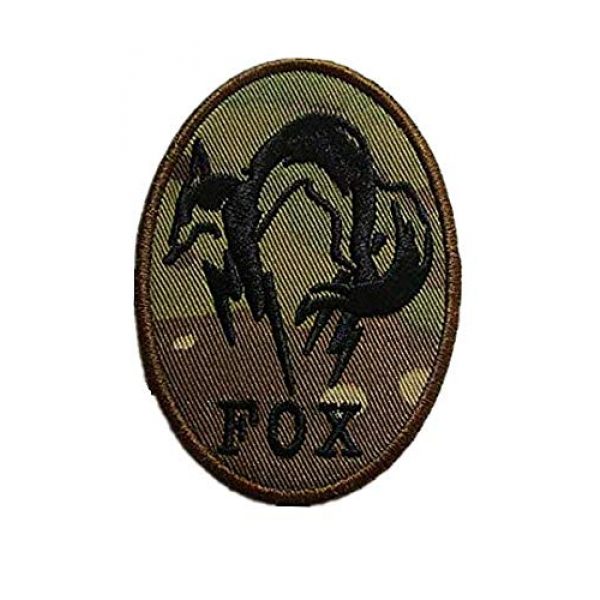 Embroidery Patch Airsoft Morale Patch 1 Fox Hound Metal Gear Solid Military Hook Loop Tactics Morale Embroidered Patch (color2)