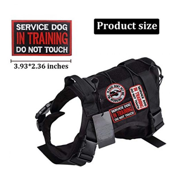 Ehope Airsoft Morale Patch 2 Patch Service Dog in Training Do Not Touch Vests/Harnesses Emblem Embroidered Fastener Hook & Loop Patch(Service Dog in Training-5)