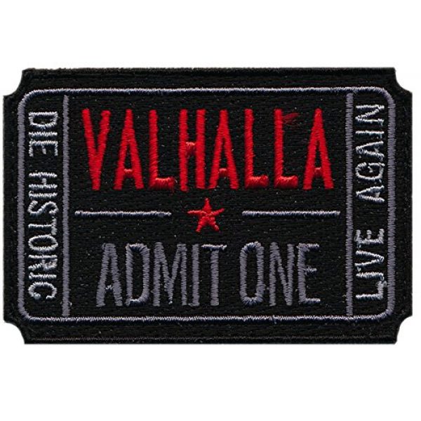 Patch Squad Airsoft Morale Patch 1 Patch Squad Men's Ticket to Valhalla Morale Military Tactical Vikings Mad Max Patch