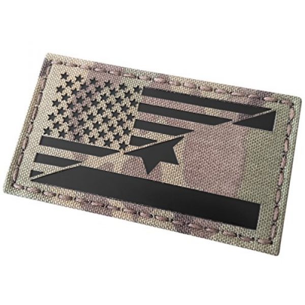 Tactical Freaky Airsoft Morale Patch 1 Multicam Infrared IR USA Israel Friendship Flag 2x3.5 IFF Tactical Morale Fastener Patch