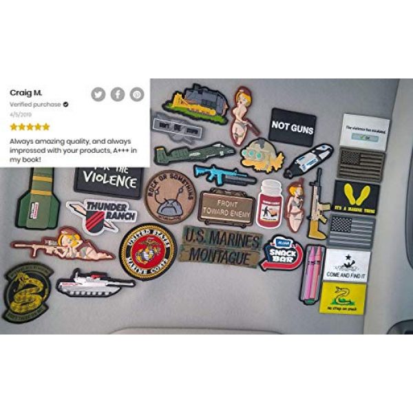 STICKTHISON Airsoft Morale Patch 3 Violence Escalated Morale Patch Tactical Rubber/PVC Hook and Loop Style - Ships Free from USA - Veteran Owned