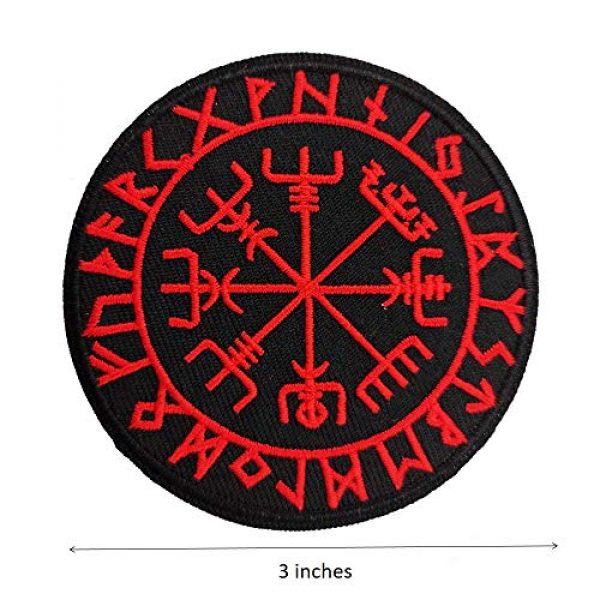Cute-Patch Airsoft Morale Patch 4 Viking Compass Vegvisir Embroidered Iron on sew on Patch
