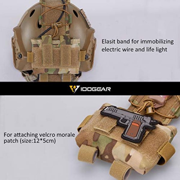 IDOGEAR Tactical Pouch 4 IDOGEAR Tactical Pouch MK2 Helmet Counterweight Battery Pouch NVG Battery Carrier Universal Accessory Bag for Airsoft Hunting Outdoor Sports