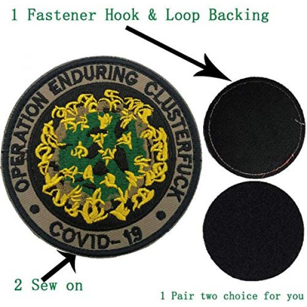 APBVIHL Airsoft Morale Patch 6 4 PCS Operation Enduring Cluster Fuck Outbreak Team Response Embroidered Patch, Brotherhood Essential Workers Embroidery Patches, Tactical Military Morale Applique Badge Fastener Hook and Loop Backing