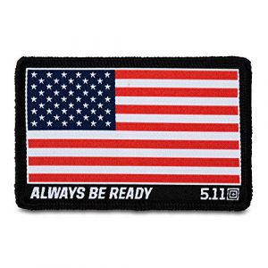 5.11 Airsoft Morale Patch 1 5.11 Tactical USA Flag Woven Patch, Hook-Back Adhesion, Morale Fabric Badge, Style 81292