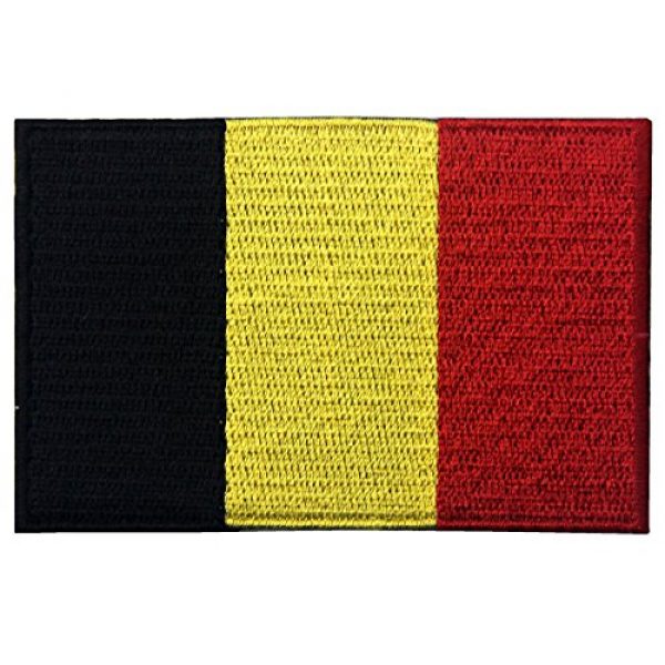 EmbTao Airsoft Morale Patch 1 Belgium Flag Embroidered Belgian National Emblem Iron On Sew On Patch