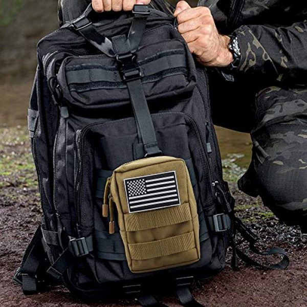 Monoki Tactical Pouch 2 Monoki Molle Pouches, 2 Pack Tactical Waist Bag Water-Resistant EDC Small Pouch Bags with D-Ring Hooks