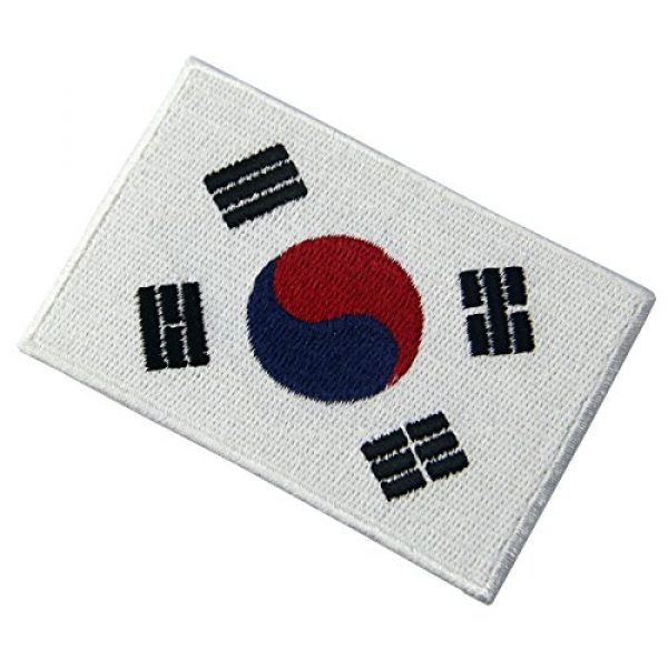 EmbTao Airsoft Morale Patch 3 South Korea Flag Embroidered Korean National Emblem Iron On Sew On Patch