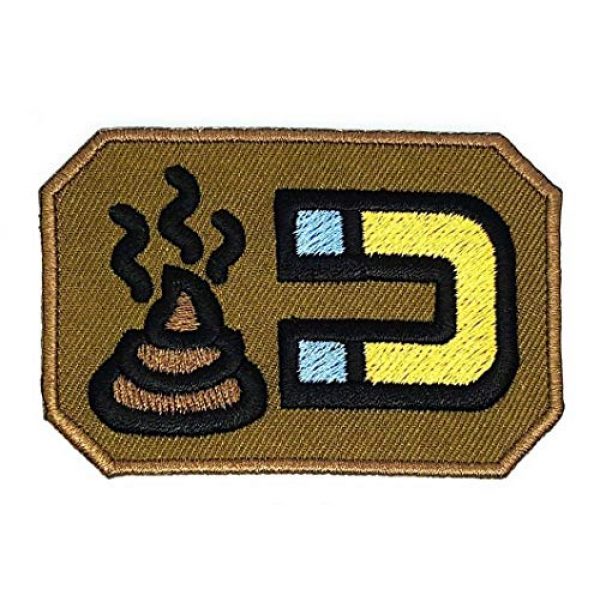 M I GENIUS BIKER FUNNY PATCHES Airsoft Morale Patch 1 Poop Magnet Patch Funny Slogan Joke Rockabilly Embroidered Biker Patch Biker Iron on/Sew on Patch