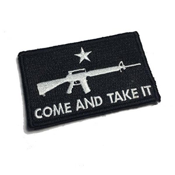 Empire Tactical USA Airsoft Morale Patch 1 Black Tactical AR-15 Come and Take It Tactical Military Morale Patch (Hook/Loop)