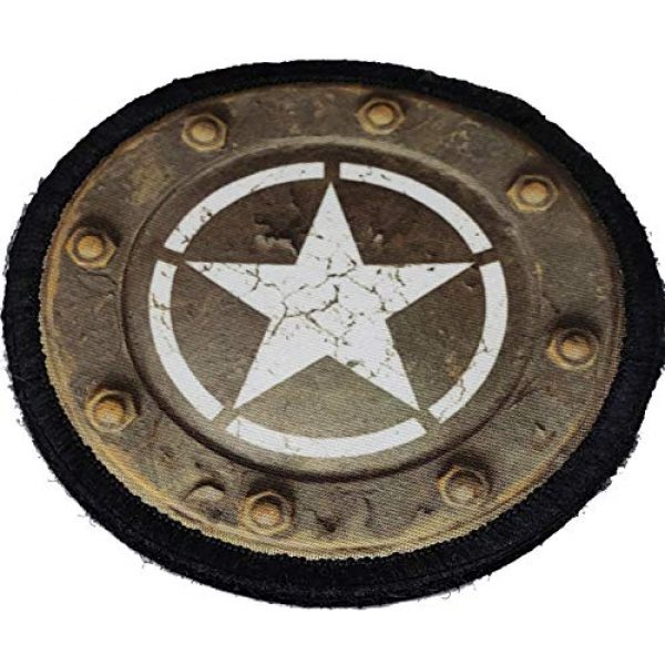 RedheadedTshirts Airsoft Morale Patch 1 WII USA Star Morale Patch. Perfect for Your Tactical Military Army Gear, Backpack, Operator Baseball Cap, Plate Carrier or Vest. 2x3" Hook Patch. Made in The USA