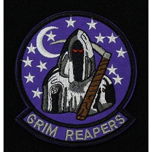 Embroidered Patch Airsoft Morale Patch 1 Black Ops Area 51 4451st Grim Reapers Stealth Fighter 3D Tactical Patch Military Embroidered Morale Tags Badge Embroidered Patch DIY Applique Shoulder Patch Embroidery Gift Patch