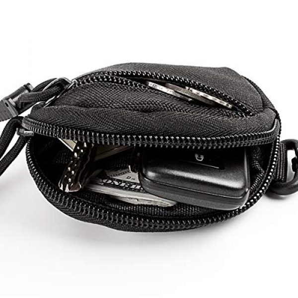 IronSeals Tactical Pouch 6 IronSeals Outdoor Circle Carrying Key Holder Case Small Zipper Coin Purse Keychain Wallet Bag