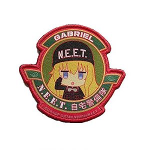 Embroidery Patch Airsoft Morale Patch 1 Japanese Anime Not Employment Embattled Team NEET Military Hook Loop Tactics Morale Patch